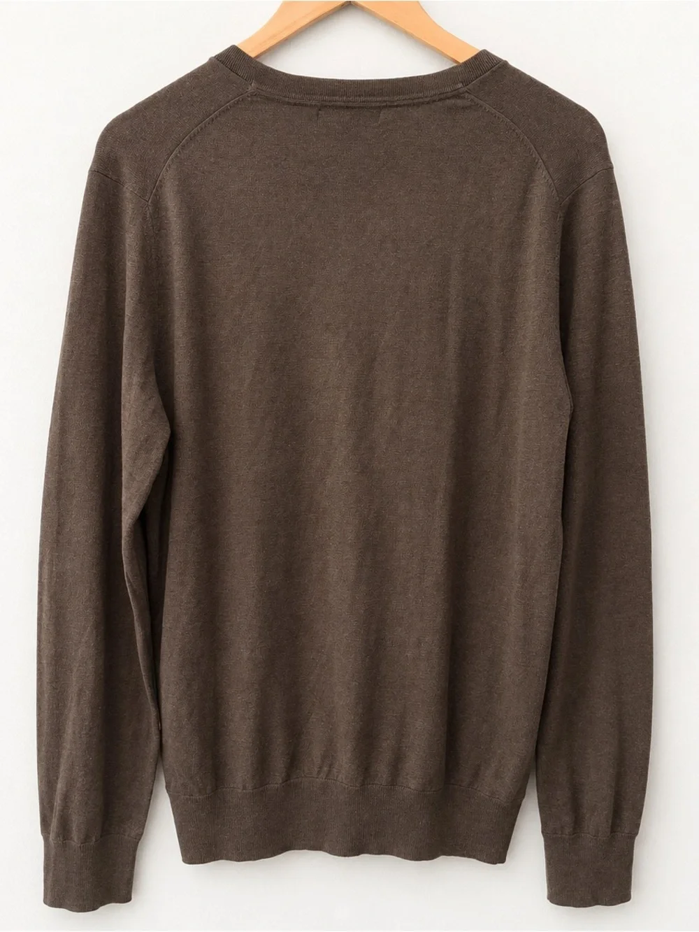 Banana Republic Luxury Blend Silk Cashmere V-Neck Sweater Brown Size Large